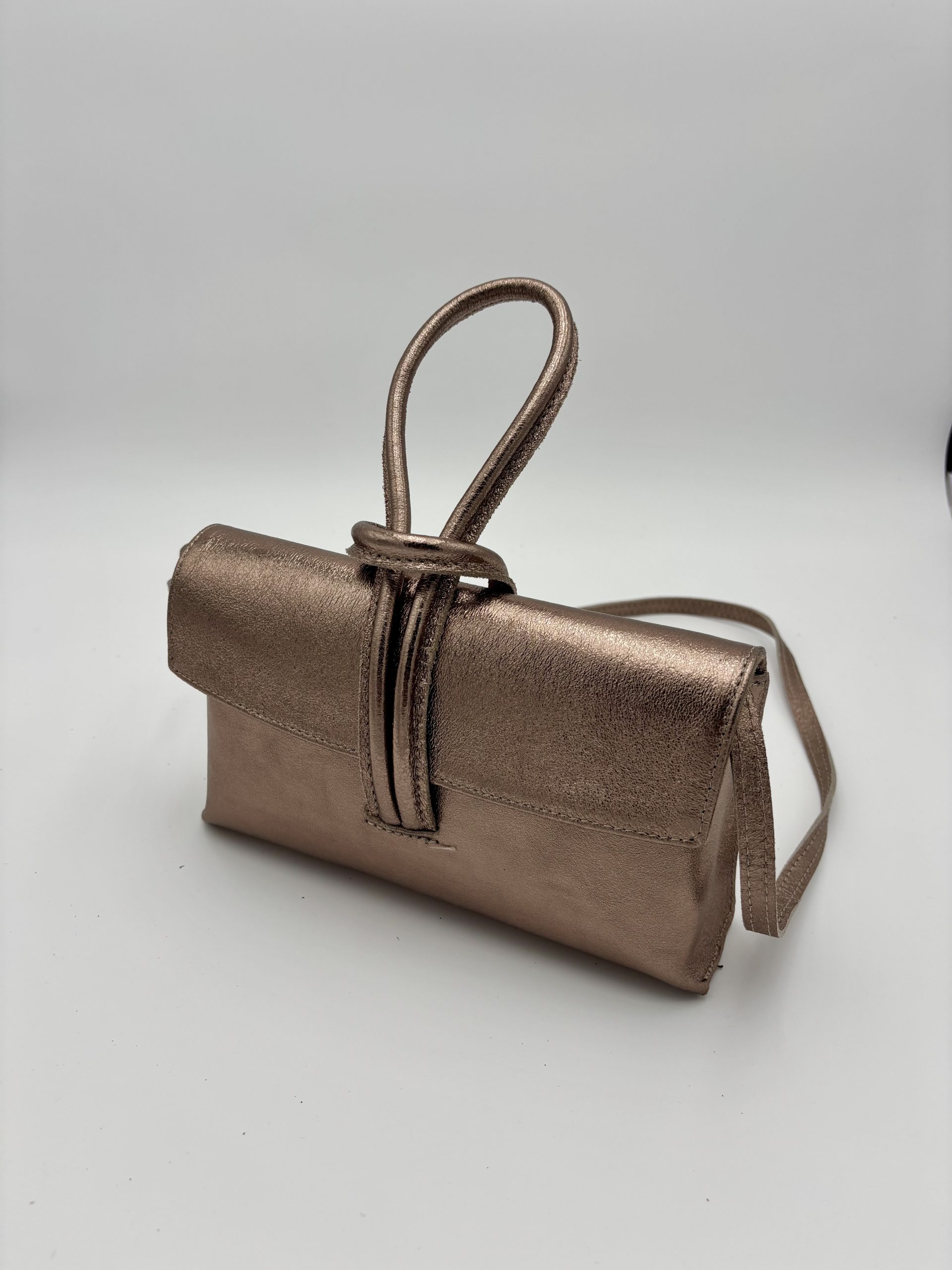 Sac Lora Finition Métallisée en Cuir